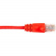 Black Box CAT6 Value Line Patch Cable, Stranded, Red, 15-ft. (4.5-m), 5-Pack - 15 ft Category 6 Network Cable for Network Device - First End: 1 x RJ-45 Male Network - Second End: 1 x RJ-45 Male Network - Patch Cable - Gold Plated Contact - Red - 5 Pack - 
