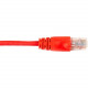 Black Box CAT6 Value Line Patch Cable, Stranded, Red, 15-ft. (4.5-m) - 15 ft Category 6 Network Cable for Network Device - First End: 1 x RJ-45 Male Network - Second End: 1 x RJ-45 Male Network - Patch Cable - Gold Plated Contact - Red - 25 Pack - RoHS Co