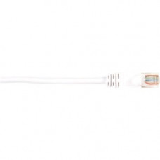 Black Box CAT6 Value Line Patch Cable, Stranded, White, 25-ft. (7.5-m) - 25 ft Category 6 Network Cable for Network Device - First End: 1 x RJ-45 Male Network - Second End: 1 x RJ-45 Male Network - Patch Cable - Gold Plated Contact - White - 1 Pack - RoHS