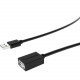 Sabrent 22AWG USB 2.0 Extension Cable - A-Male to A-Female [Black] 6 Feet - 6 ft USB Data Transfer Cable for Computer, Keyboard, Mouse, Camera, Portable Hard Drive, Printer, IP Phone - First End: 1 x Type A Male USB - Second End: 1 x Type A Female USB - E