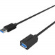 Sabrent 22AWG USB 3.0 Extension Cable - A-Male to A-Female [Black] 10 Feet - 10 ft USB Data Transfer Cable for Computer, Tablet, USB Hub, Printer, Portable Hard Drive, Mouse, Keyboard, Flash Drive - First End: 1 x Type A Male USB - Second End: 1 x Type A 