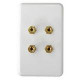 SIIG 4-Port Speaker Faceplate - Binding Post Speaker CB-AU1212-S1