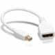 SIIG mDP to DisplayPort 4K Adapter - White - 6" DisplayPort/Mini DisplayPort A/V Cable for Audio/Video Device, Monitor, Notebook, Tablet - Shielding - Gold Plated Connector - White - 1 Pack CB-DP1L22-S1