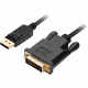 SIIG DisplayPort to DVI 6ft Cable - 6 ft DisplayPort/DVI-D Video Cable for Monitor, HDTV, PC, Video Device - First End: 1 x 20-pin DisplayPort Male Digital Audio/Video - Second End: 1 x 25-pin DVI-D (Single-Link) Male Digital Video - 2.7 Gbit/s - Supports
