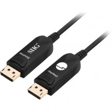 SIIG 4K DisplayPort 1.2 AOC Cable - 15M - 49.21 ft Fiber Optic A/V Cable for Audio/Video Device, Monitor, TV, Projector, HDTV, Desktop Computer, Notebook - First End: 1 x 20-pin DisplayPort Male Digital Audio/Video - Second End: 1 x 20-pin DisplayPort Mal