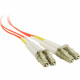 SIIG 1m Multimode 50/125 Duplex Fiber Patch Cable LC/LC - 2 x LC Male Network - 2 x LC Male Network - Orange - RoHS Compliance CB-FE0A11-S1