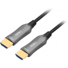 SIIG 4K HDMI 2.0 AOC Cable - 60m - 196.85 ft Fiber Optic A/V Cable for Audio/Video Device, Blu-ray Player, Set-top Box, Gaming Console, TV, Monitor, Projector, HDTV, Desktop Computer, Notebook - First End: 1 x 19-pin HDMI (Type A) Male Digital Audio/Video