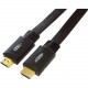 SIIG High-quality Flat High Speed HDMI Cable - HDMI Male Digital Audio/Video - HDMI Male Digital Audio/Video - 32.8ft - Black - RoHS, TAA Compliance CB-HM0312-S1