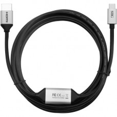 SIIG USB-C to HDMI 4K 60Hz Active Cable - 2M - 6.60 ft HDMI/USB A/V Cable for Workstation, Computer, Ultrabook, Notebook - First End: 1 x HDMI (Type A) Male Digital Audio/Video - Second End: 1 x USB Type C Male Thunderbolt 3 - 21.6 Gbit/s - Supports up to