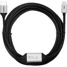 SIIG USB-C to HDMI 4K 60Hz Active Cable - 5M - 16.40 ft HDMI/USB A/V Cable for Audio/Video Device, Workstation, Notebook, Ultrabook, Gaming Console - First End: 1 x HDMI (Type A) Male Digital Audio/Video - Second End: 1 x USB Type C Male Thunderbolt 3 - 2