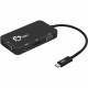SIIG USB-C to 4-in-1 Multiport Video Adapter - DVI/VGA/DP/HDMI - for Notebook/Desktop PC - USB Type C - HDMI - DVI - VGA - DisplayPort - Black - Thunderbolt - Wired CB-TC0611-S1