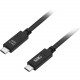 SIIG USB 3.1 Type-C Gen 2 Cable 100W - 1M - 3.28 ft USB Data Transfer Cable for Power Adapter, Desktop Computer, Notebook, Tablet, Smartphone - First End: 1 x Type C Male USB - Second End: 1 x Type C Male USB - 10 Gbit/s - Nickel Plated Connector - Black 