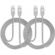 SIIG Zinc Alloy USB-C to USB-C Charging & Sync Braided Cable - 3.3ft, 2-Pack - 3.30 ft USB Data Transfer Cable for Smartphone, Tablet, Notebook - First End: 1 x Type C Male USB - Second End: 1 x Type C Male USB - 480 Mbit/s - Nickel Plated Connector -