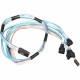 Supermicro SAS Cable - 2.30 ft SAS Data Transfer Cable - SFF-8087 Mini-SAS - Second End: 4 x SAS CBL-0237L