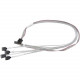 Supermicro SAS/SATA Data Transfer Cable - 1.80 ft SAS/SATA Data Transfer Cable for Server - First End: 1 x Mini-SAS HD - Second End: 4 x SATA - 1 Pack CBL-SAST-0631