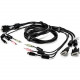 Vertiv Co AVOCENT KVM Cable - 6 ft, Dual Display, DVI-I, 1 x USB, 2 x Audio, Standard KVM cable CBL0120