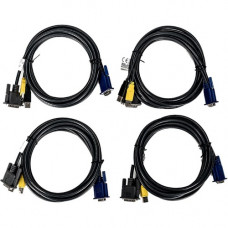 Vertiv Co AVOCENT 12-foot 26-Pin to VGA 4-Cable Bundle - 12 ft, Single Display, VGA, 2 x USB, AutoView KVM with CAC cable, 4-pack CBL0171-4