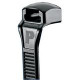 PANDUIT Contour-Ty Weather Resistant Cable Tie - Cable Tie - Black - 500 Pack - TAA Compliance CBR2HS-D0