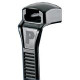 PANDUIT Contour-Ty Weather Resistant Cable Tie - Black - 250 Pack - TAA Compliance CBR4LH-TL0