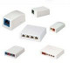 Panduit Mini-Com 4 Socket Network Surface Mounting Box - Electric Ivory - 4 x RJ-45 Port(s) - TAA Compliance CBX4EI-AY