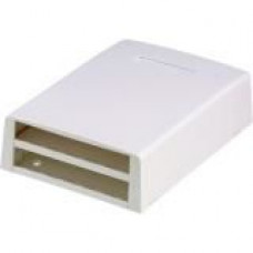 Panduit Mini-Com Mounting Box - 12 x Total Number of Socket(s) - 2-gang - White - Acrylonitrile Butadiene Styrene (ABS) - TAA Compliance CBXF12WH-AY