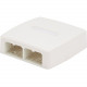 Panduit  PanNet Mini-Com CBXQ4EI-A Mounting Box - 4 x Total Number of Socket(s) - Electric Ivory - Acrylonitrile Butadiene Styrene (ABS) CBXQ4EI-A