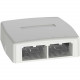 Panduit  PanNet Mini-Com Mounting Box for Module, Cable Raceway, Audio/Video Device - Off White - 1 CBXQ4IW-A