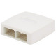 Panduit CBXQ4WH-A Mounting Box - 4 x Total Number of Socket(s) - White - Acrylonitrile Butadiene Styrene (ABS) CBXQ4WH-A
