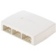 Panduit  PanNet Mini-Com CBXQ6IW-A Mounting Box - 6 x Total Number of Socket(s) - International White - Acrylonitrile Butadiene Styrene (ABS) CBXQ6IW-A