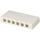 Panduit Mounting Box - 6 x Total Number of Socket(s) - Electric Ivory - Acrylonitrile Butadiene Styrene (ABS) - TAA Compliance CBXSD6EI-AY
