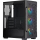 Corsair iCUE 220T RGB Airflow Tempered Glass Mid-Tower Smart Case - Black - Mid-tower - Black - Steel, Tempered Glass - 4 x Bay - 3 x 4.72" x Fan(s) Installed - 0 - Mini ITX, Micro ATX, ATX Motherboard Supported - 14.33 lb - 6 x Fan(s) Supported - 2 