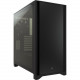Corsair 4000D Tempered Glass Mid-Tower ATX Case - Black - Mid-tower - Black - Tempered Glass, Plastic, Steel - 4 x Bay - 2 x 4.72" x Fan(s) Installed - 0 - ATX Motherboard Supported - 17.20 lb - 6 x Fan(s) Supported - 2 x Internal 3.5" Bay - 2 x