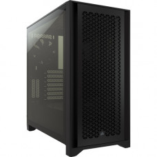 Corsair 4000D AIRFLOW Tempered Glass Mid-Tower ATX Case - Black - Mid-tower - Black - Steel, Tempered Glass, Plastic - 4 x Bay - 2 x 4.72" x Fan(s) Installed - 0 - ATX Motherboard Supported - 6 x Fan(s) Supported - 2 x Internal 3.5" Bay - 2 x In