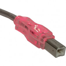 Qvs USB 2.0 480Mbps Type A Male to B Male Translucent Cable with LEDs - 3 ft USB Data Transfer Cable for Printer, Scanner, Storage Drive - First End: 1 x Type A Male USB - Second End: 1 x Type B Male USB - Shielding - Red, Translucent CC2209C-03RDL