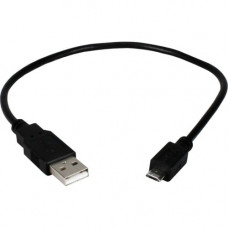 Qvs Micro-USB Sync and Charger High Speed Cable - USB Data Transfer Cable for Camera, PDA, Tablet PC - First End: 1 x Type A Male USB - Second End: 1 x Micro Type B Male USB - Gold-flash Plated Contact - Black CC2218C-01