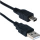 Qvs Micro-USB Sync & Charger High Speed Cable - 16.40 ft USB Data Transfer Cable for Cellular Phone, Tablet PC, PDA, GPS Receiver, Camera - First End: 1 x Type A Male USB - Second End: 1 x Type B Male Micro USB - Gold-flash Plated Contact - Black CC22