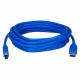 Qvs USB 3.0 Compliant 5Gbps Type A Male to B Male Cable - 15 ft USB Data Transfer Cable for Printer, Scanner, Storage Drive - First End: 1 x Type A Male USB - Second End: 1 x Type B Male USB - Shielding - Nickel Plated Connector - Blue CC2219C-15
