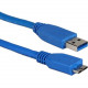 Qvs 10ft USB 3.0/3.1 Micro-USB Sync, Charger and Data Transfer Cable - 10 ft Micro-USB/USB Data Transfer Cable for Smartphone, Tablet, Portable Hard Drive, Computer, Printer, Storage Device, Scanner - First End: 1 x Type A Male USB - Second End: 1 x Type 