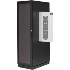 Black Box ClimateCab Networking Cabinet with AC - 24U, 6000 BTU M6 Rails, 230V - 24U Wide Floor Standing for Server - Jet Black - Steel, Plexiglass, Steel, Steel, Steel - 1500 lb x Maximum Weight Capacity - TAA Compliant - TAA Compliance CC24U6000M64023