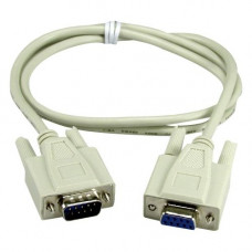 Qvs Extension Serial Cable - 6 ft Serial Data Transfer Cable for Printer, Mouse, Modem, Video Device - First End: 1 x DB-9 Male Serial - Second End: 1 x DB-9 Female Serial - Extension Cable - Shielding - Beige - 1 Pack CC317-06N