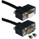 Qvs High Performance UltraThin VGA Cable with Interchangeable Mounting - HD-15 Male - HD-15 Male - 25ft - Black CC388M1-25