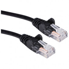 Qvs 3-Pack 3ft 350MHz CAT5e/Ethernet Flexible Snagless Black Patch Cord - 3 ft Category 5e Network Cable for Network Device, Hub, Patch Panel, Router, Gaming Console - First End: 1 x RJ-45 Male Network - Second End: 1 x RJ-45 Male Network - Patch Cable - 