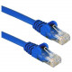 Qvs 3-Pack 3ft 350MHz CAT5e/Ethernet Flexible Snagless Blue Patch Cord - 3 ft Category 5e Network Cable for Network Device, Hub, Patch Panel, Router, Gaming Console - First End: 1 x RJ-45 Male Network - Second End: 1 x RJ-45 Male Network - Patch Cable - B