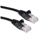 Qvs 350MHz CAT5e Flexible Snagless Patch Cord - 125 ft Category 5e Network Cable for Network Device, Hub, Computer, Patch Panel - First End: 1 x RJ-45 Male Network - Second End: 1 x RJ-45 Male Network - Patch Cable - Black CC711-125BK