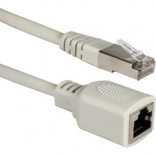 Qvs Premium CAT5e/RJ45 PortSaver Shielded Gray Extension Cable - 3 ft Category 5e Network Cable for Network Device, Hub - First End: 1 x RJ-45 Male Network - Second End: 1 x RJ-45 Female Network - Extension Cable - Shielding - Gray CC712MF-03
