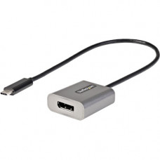 Startech.Com USB-C to DisplayPort Adapter - 1 x Type C Male USB - 1 x DisplayPort Female Digital Audio/Video - 7680 x 4320 Supported - Gray CDP2DPEC