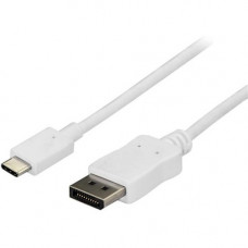 Startech.Com 6 ft / 1.8m USB C to DisplayPort Cable - USB C to DP Cable - 4K 60Hz - White - Works with USB-C devices such as MacBook, MacBook Pro, 2018 iPad Pro, Pro Tablet 608 G1, Thinkpad Yoga 900s - 6 ft. USB C to DisplayPort cable and adapter in-one- 