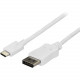 Startech.Com 6 ft / 1.8m USB C to DisplayPort Cable - USB C to DP Cable - 4K 60Hz - White - Works with USB-C devices such as MacBook, MacBook Pro, 2018 iPad Pro, Pro Tablet 608 G1, Thinkpad Yoga 900s - 6 ft. USB C to DisplayPort cable and adapter in-one- 