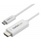 Startech.Com 3ft (1m) USB C to HDMI Cable - 4K 60Hz USB Type C DP Alt Mode to HDMI 2.0 Video Display Adapter Cable - Works w/Thunderbolt 3 - White 3.3ft/1m USB Type C DP Alt Mode HBR2 to HDMI 2.0 Cable 4K 60Hz/1080p | 7.1 Audio | HDCP 2.2/1.4 - Video Adap