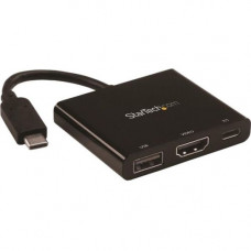 Startech.Com USB C Multiport Adapter with HDMI 4K & 1x USB 3.0 - PD - Mac & Windows - USB Type C All in One Video Adapter - Expand the connectivity of your laptop or MacBook with this USB-C multiport adapter with HDMI - USB C HDMI Multiport Adapte